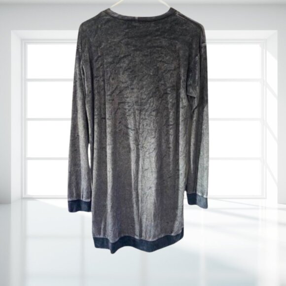 NWT Peach Love California Velvet Cutout V-Neck Mini Dress S | Sweatshirt Dress - Picture 3 of 6